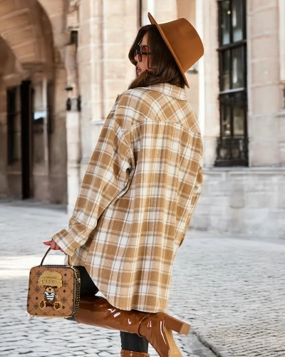 Royalfashion Женское хлопковое пальто-рубашка