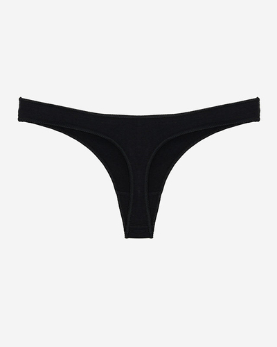 Классические женские черные стринги Нижнее белье