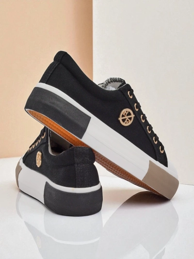 Black women’s Aurelio Canvas sneakers