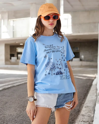 Royalfashion Women's cotton blouse with the inscription