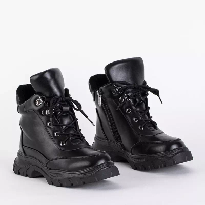 OUTLET Black girls' sports boots from Pelioke - Footwear
