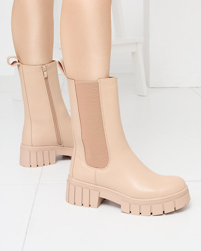 Women's beige high insulated boots Otika - Footwear