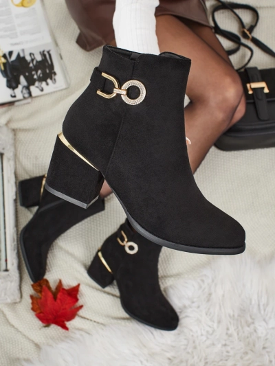 Женские ботильоны из эко-замши на каблуке Talrima