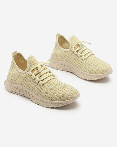 Бежевые женские спортивные туфли из ткани Orycys- Footwear