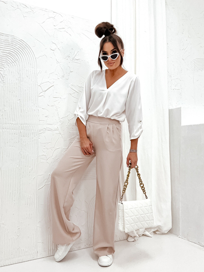Royalfashion Women's wide fabric pants