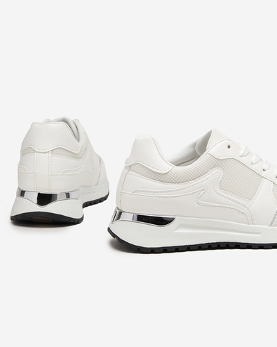 OUTLET Pastel women's white sports shoes by Delani - Footwear