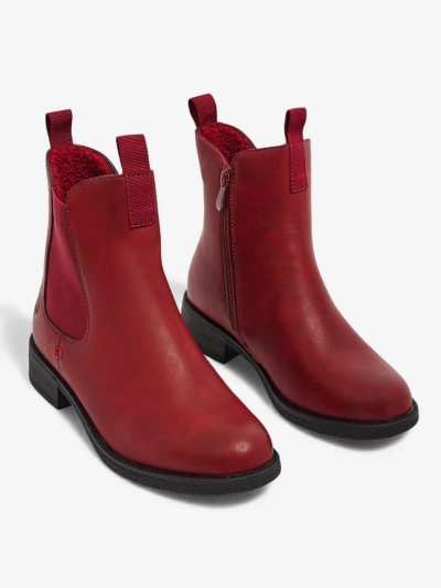 Aurora Women's Red Leather Elegant Autumn Boots