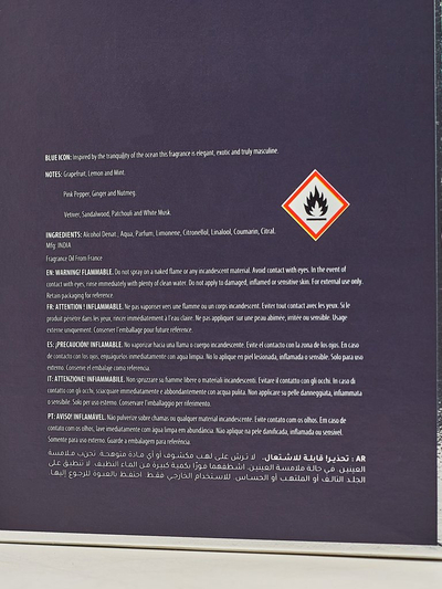 Iedvesmots vīriešu parfīms Blue Icon