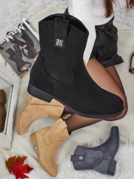 Damskie botki z eko-zamszu Kelmoria