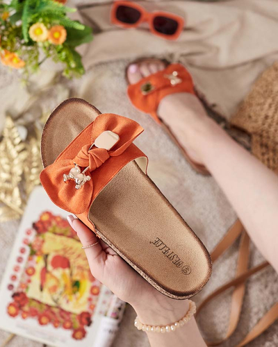 Royalfashion Women's Simio bow flip-flops