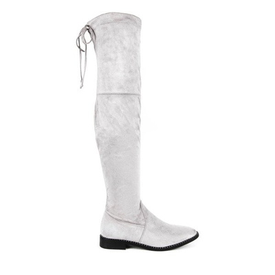 Gray boots from eco - suede Taramina - Footwear 1