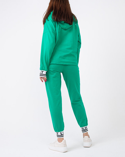 Green women's sports tracksuit set - Clothing