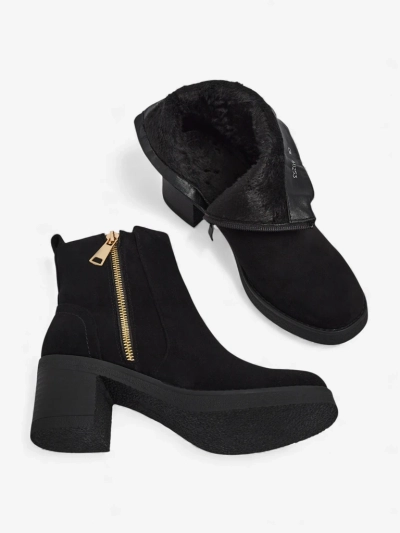 Botki damske eko zamszove na stupku Arshena