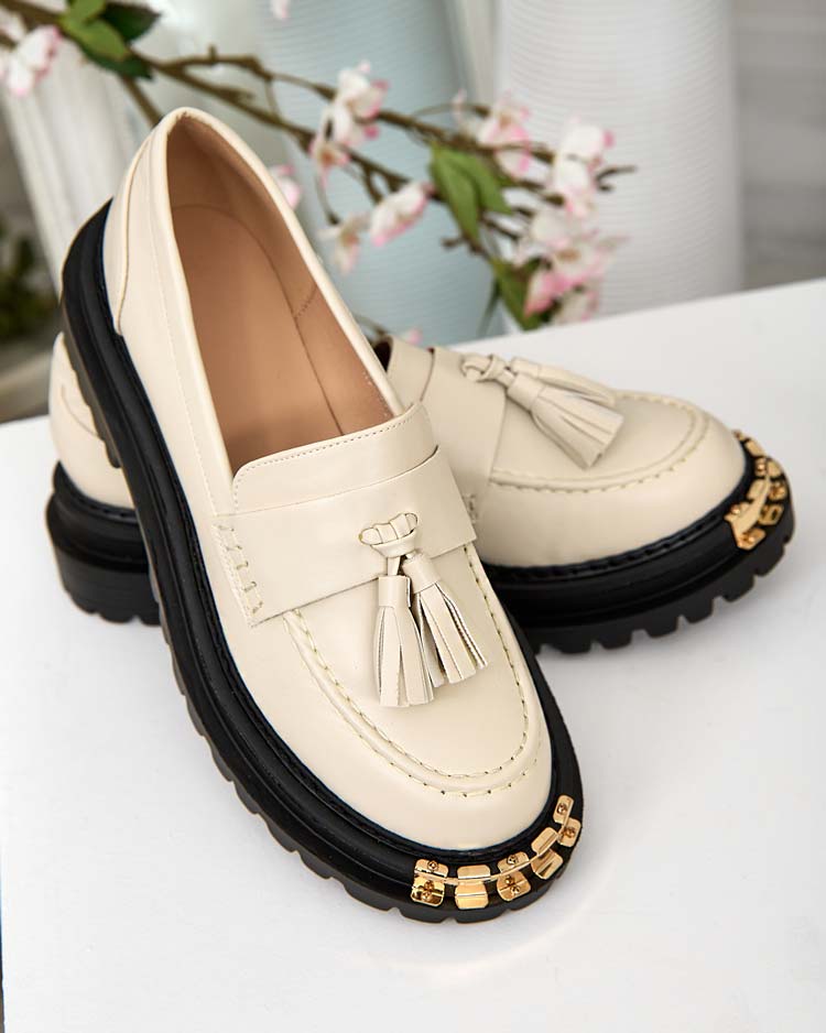 Royalfashion Women's moccasins with tassels Fresosne
