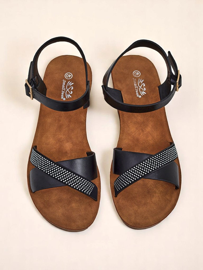 Royalfashion Sieviešu platformas kurpes ar rhinestones rotājumu Allona