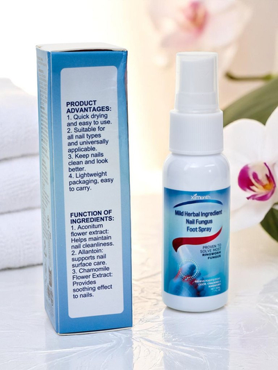 Spray alleviating symptoms of foot and nail mycosis