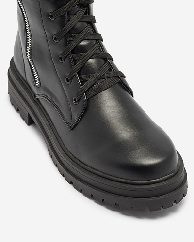 Черные женские ботинки-багги на плоском каблуке Fetisa - Обувь