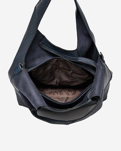 Royalfashion Navy blue women's shopper bag