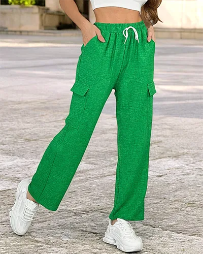 Royalfashion Women's wide pants with pockets