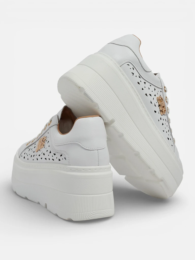 Atelle Women's Openwork Sports Sneakers Made of Natural Leather