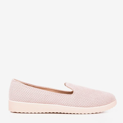 Light pink Verinda openwork loafers - Shoes 1