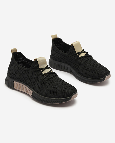 Melni sieviešu sporta apavi ar brūniem ielaidumiem Keteti - Apavi