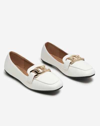 OUTLET Women's moccasins in white Melukia - Footwear