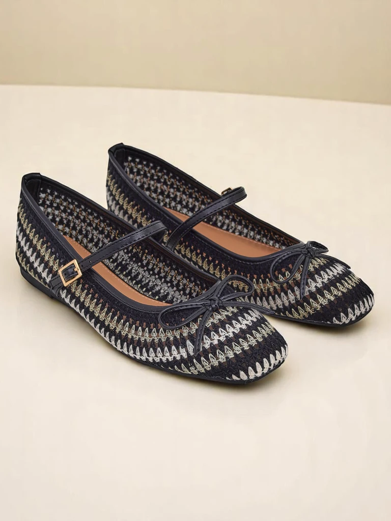 Royalfashion Women’s woven ballet flats with a strap Vanot