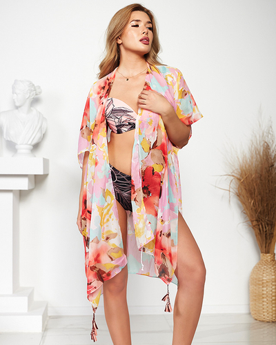 Patterned women's pareo in pink - Clothing