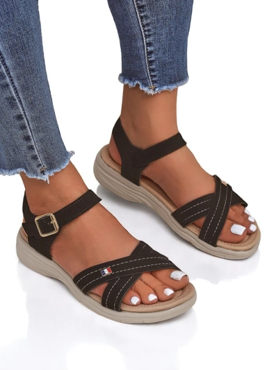 Royalfashion Women's Nirras Flat Heel Sandals