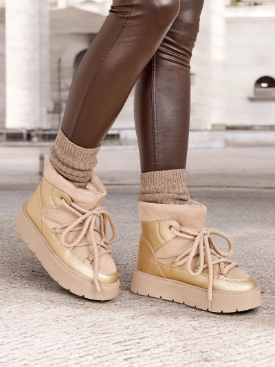 Royalfashion Women's lace-up snow boots Iniuc