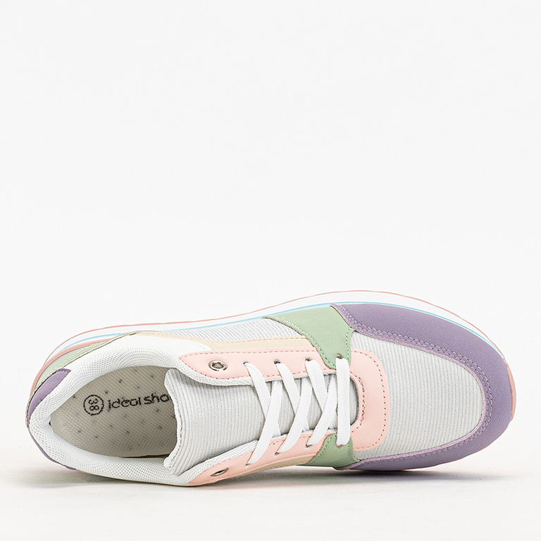 Multicolored women's sports sneakers with glitter Berilan - Footwear