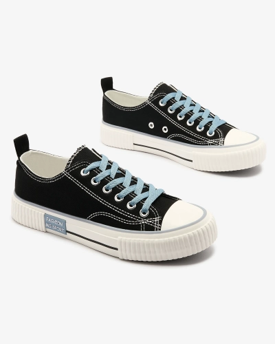 Melnas sieviešu mežģīņu kedas Tasabba- Footwear