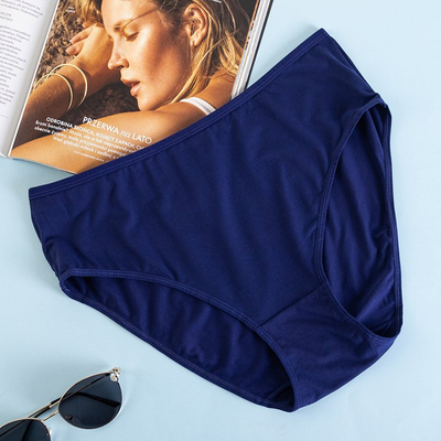 Women's navy blue panties PLUS SIZE panties - Underwear