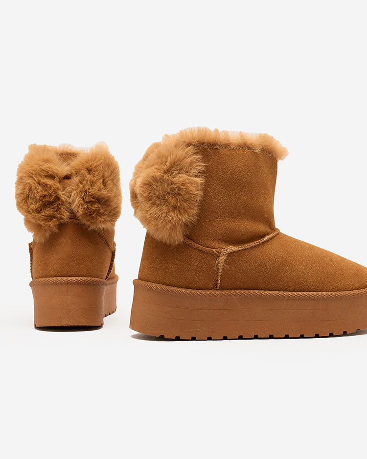 Royalfashion Boots a'la snow boots for women in camel color Goroggo