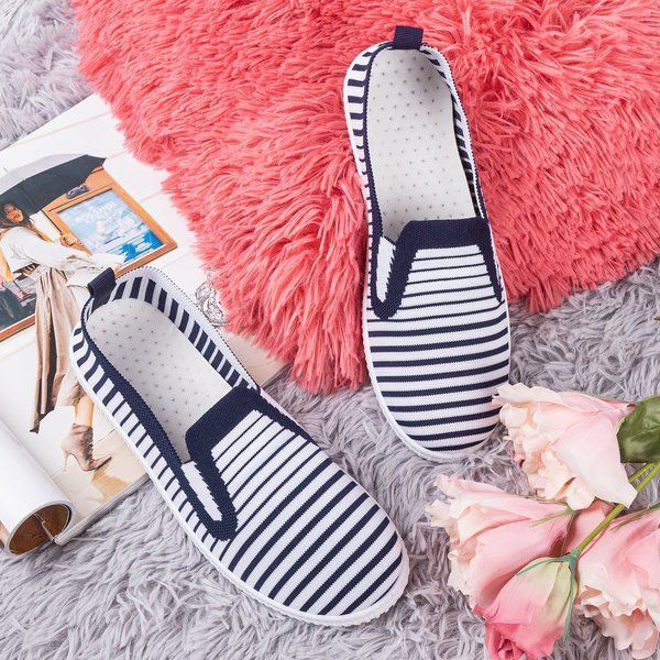 Navy blue slip-on sneakers Fyreo - Footwear 1