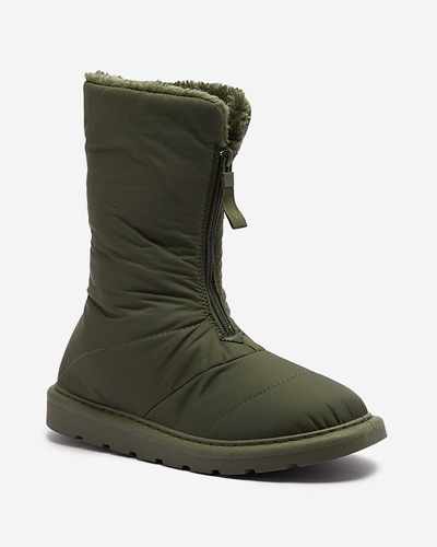 Темно-зеленые женские сапоги a'la snow boots Tirigga- Footwear