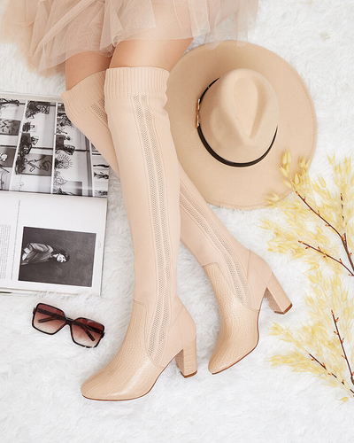 Royalfashion Women's slip-on over-the-knee boots Nolera