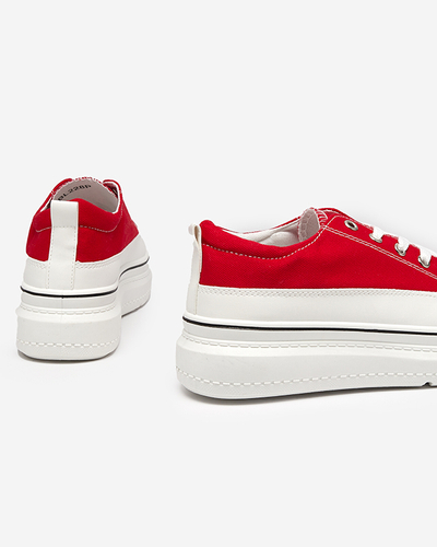 OUTLET Red women's sneakers on the platform Veritar - Footwear