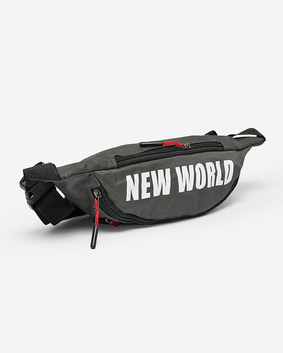 Royalfashion Dark gray men's kidney with lettering