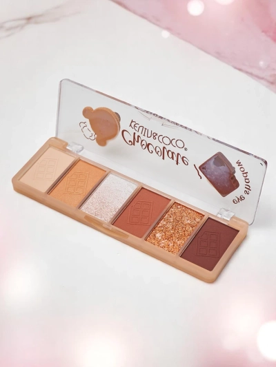 Kevin&Coco Palette 6 eyeshadows with glitter Chocolate