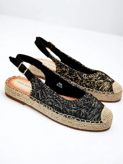 Royalfashion Sieviešu espadrilles ar dekoratīvu izšuvumu