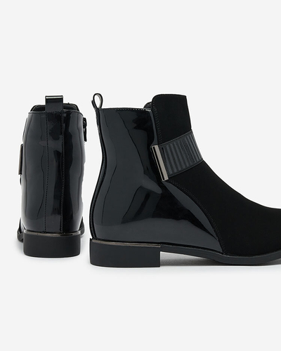 Royalfashion Black matte women's boots Reperra