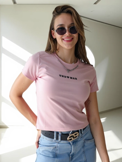 Royalfashion Women's Cotton Crop Top with the inscription