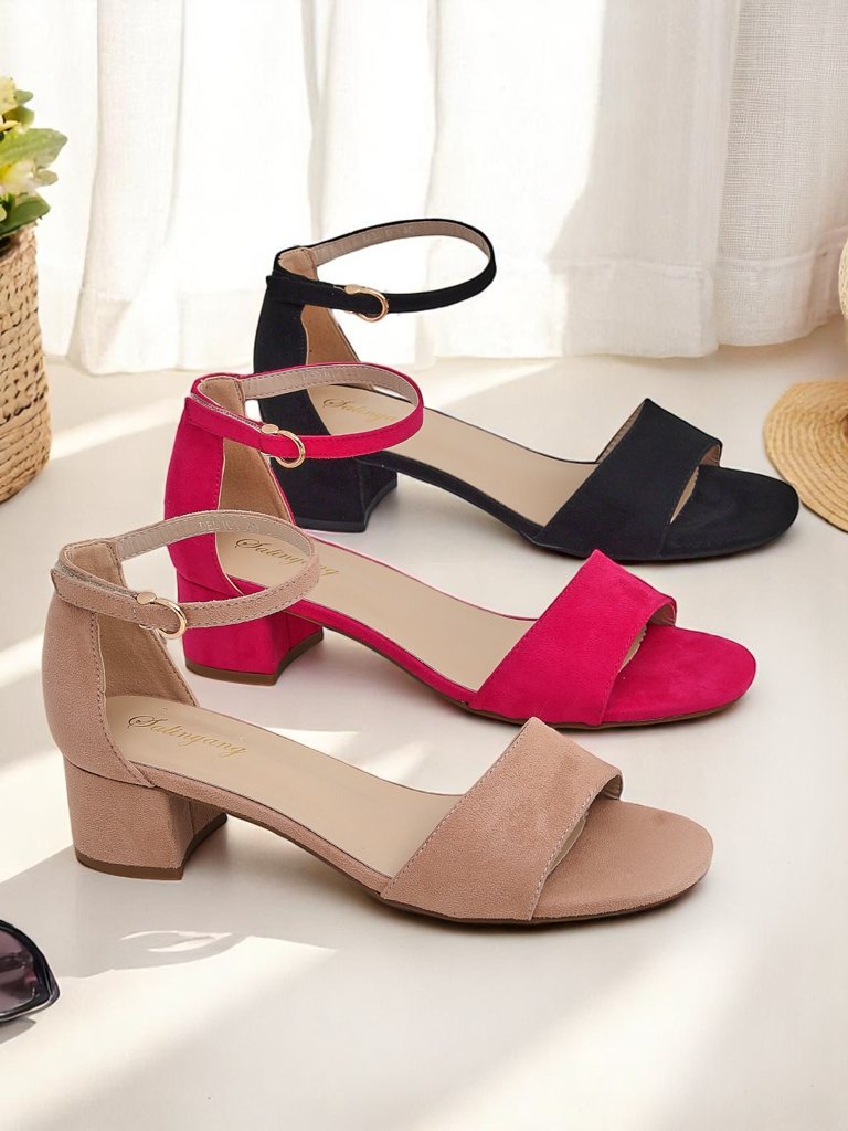 Royalfashion Women's SoftHeels Low Heel Sandals