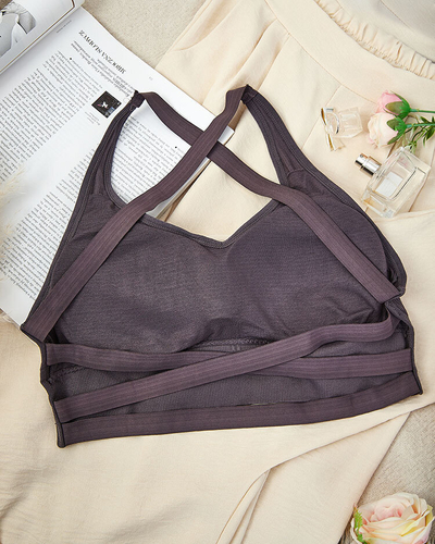 Royalfashion Женский спортивный бюстгальтер с цирконами