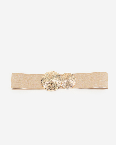Women's Gold Glitter Wide Belt - Accessories