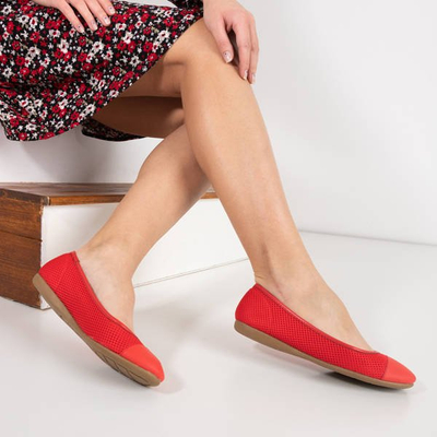 Red Palmolina mesh ballerinas - Footwear