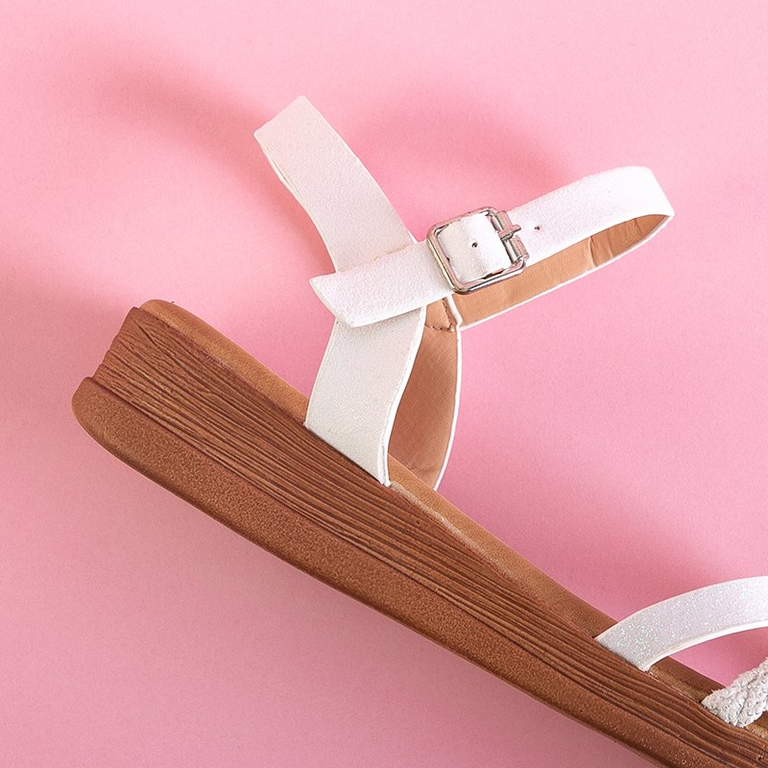 White women's sandals with glitter Melox - Shoes