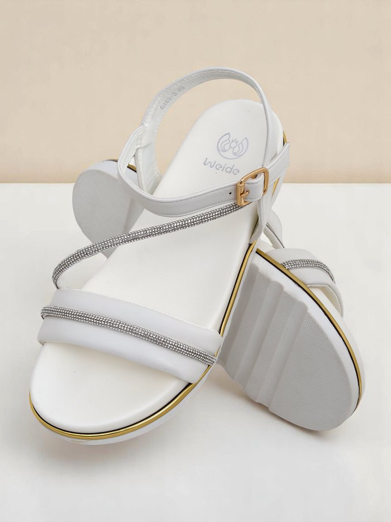 Royal Fashion Women's Rhinestone Wedge Sandals Magnol